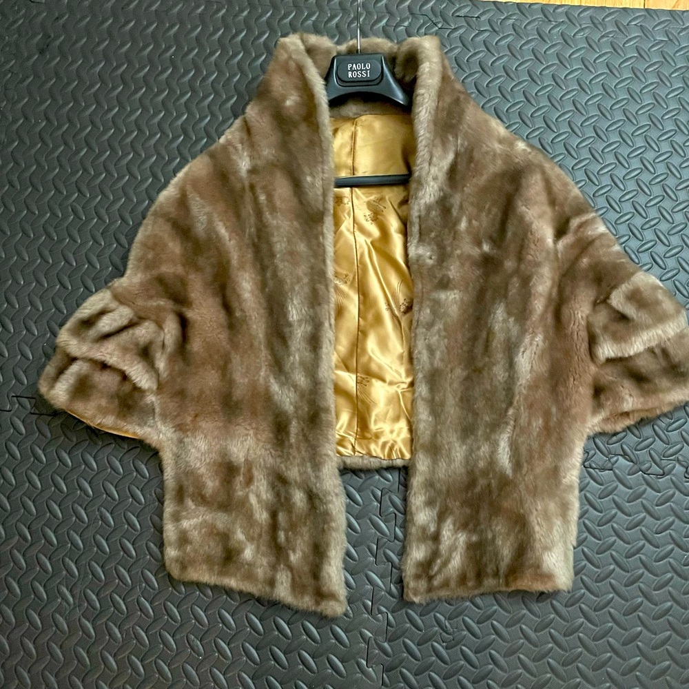 Brown Fur Cape